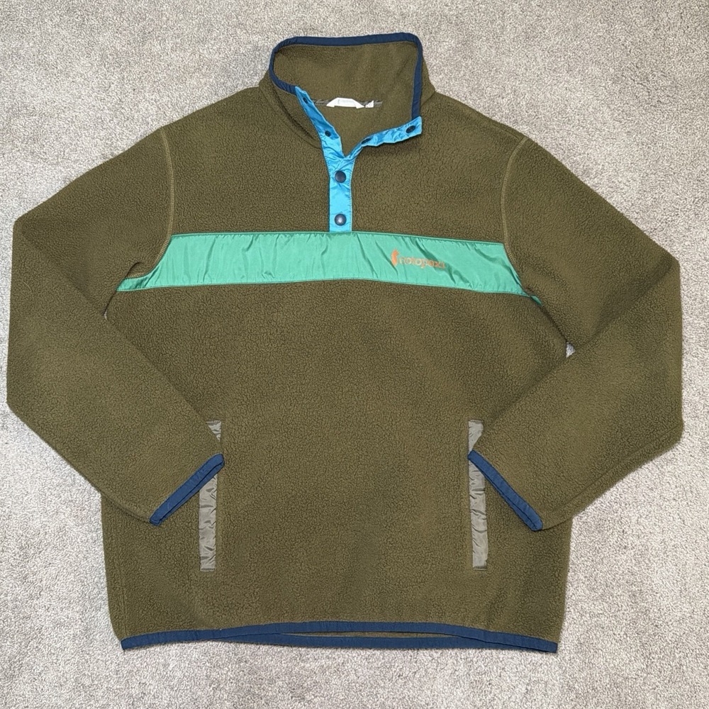 Cotopaxi Mens‎ Teca Fleece Pullover Green Color Size Medium Kangaroo Pocket